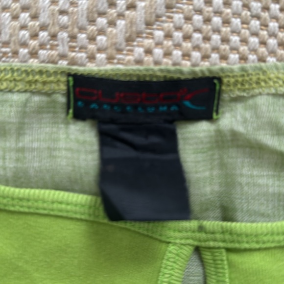 Custo green dress, metallic straps, linen back, size L, VTG, Y2K - Picture 3 of 6